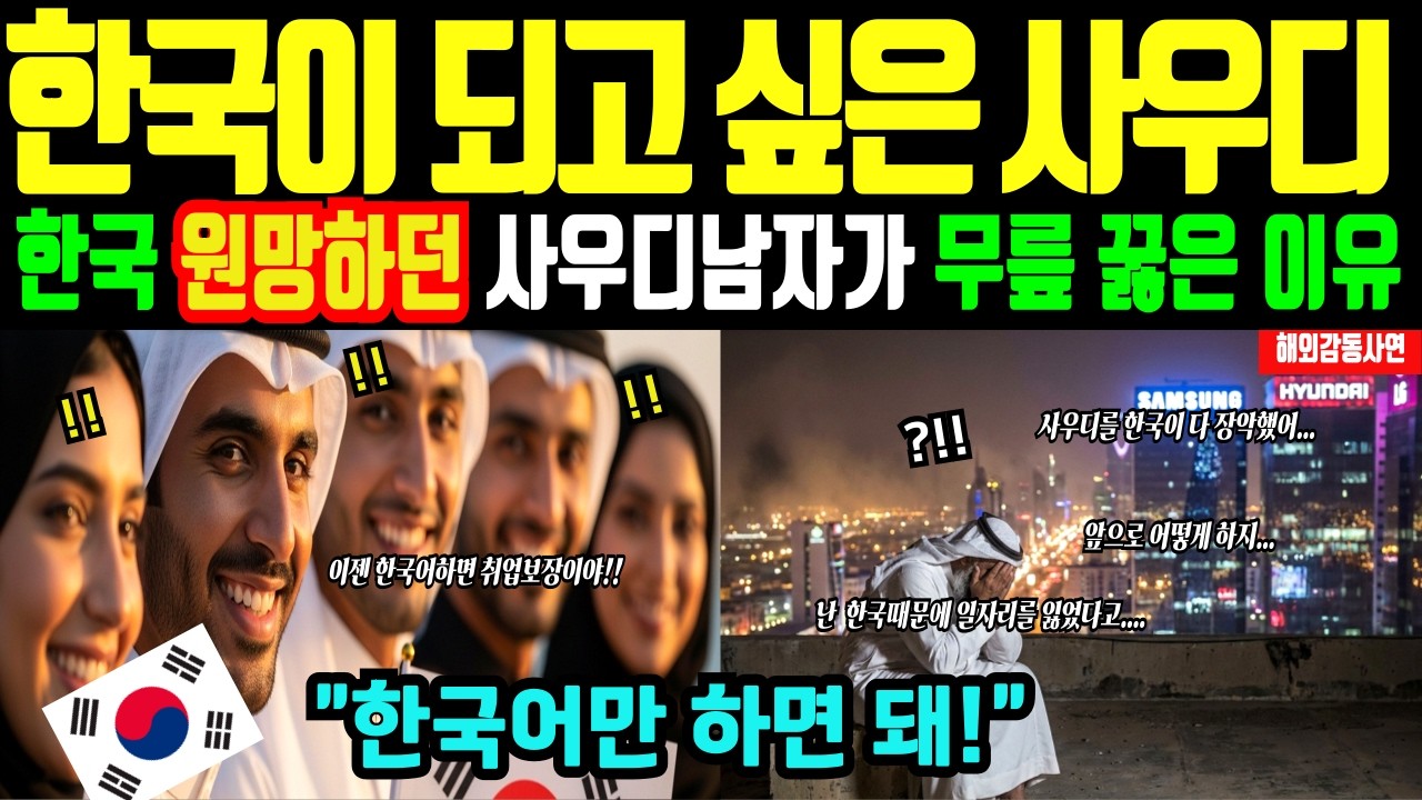 [해외감동사연]  한국을 원망하던 사우디 남자, 10살 딸이 알려준 한국어 한마디에 인생이 뒤집어졌습니다