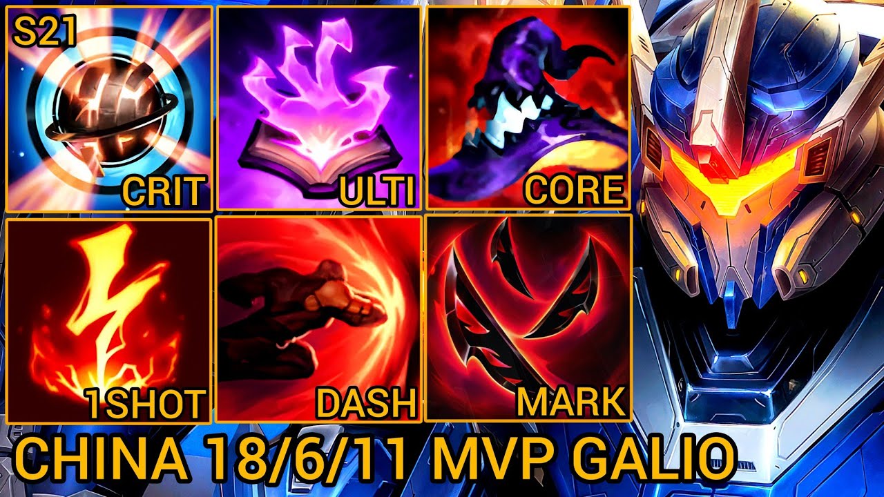 GALIO Mid Lane = Super Strong Early To Late Game - China Wild Rift New Build & Runes By Tiarty