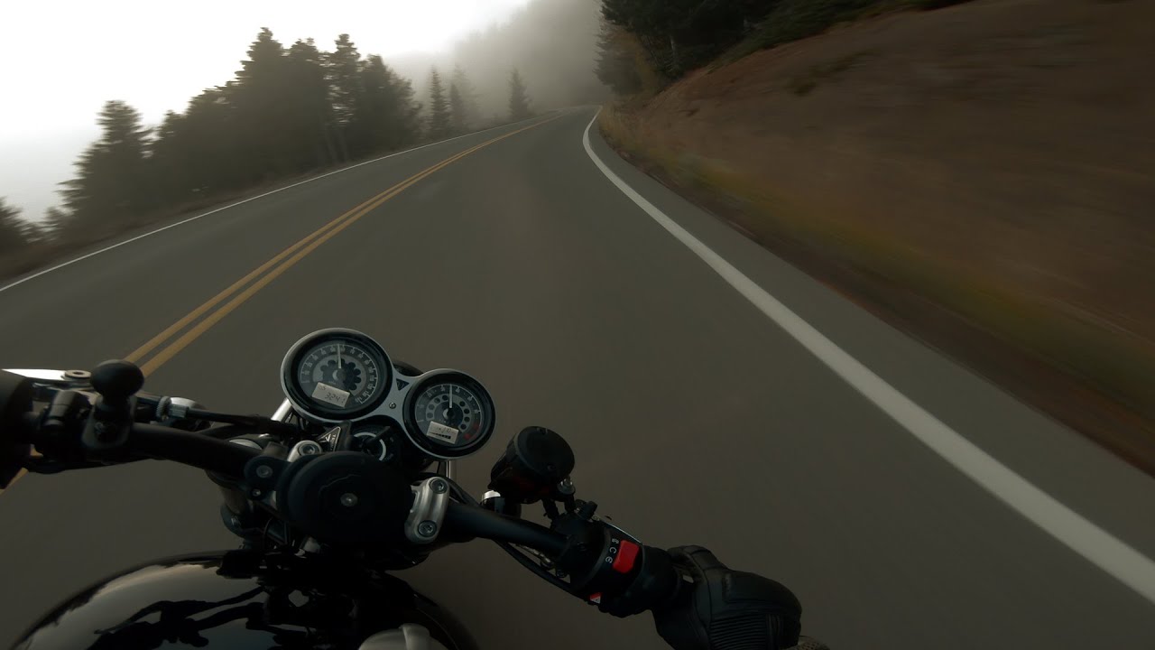 POV Cruise Through Clouds // Triumph Speed Twin + British Customs Turnout Exhaust [4K]