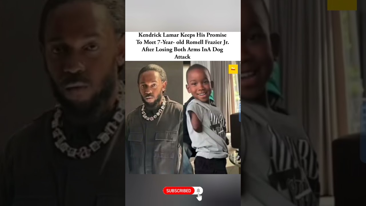 Kendrick Lamar Keeps His Promise to 7-Year-Old Romell#KendrickLamar #shorts #News #viral #Trending