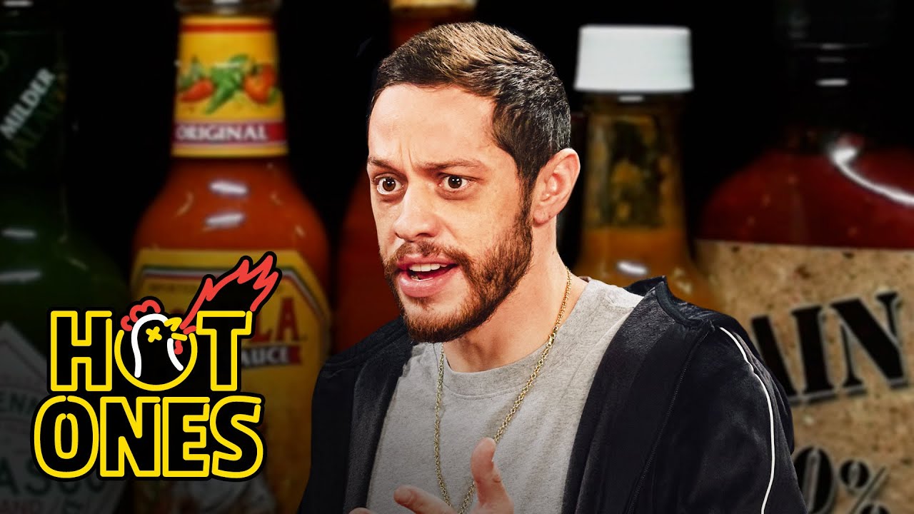 Pete Davidson Drinks All the Milk While Eating Spicy Wings | Hot Ones