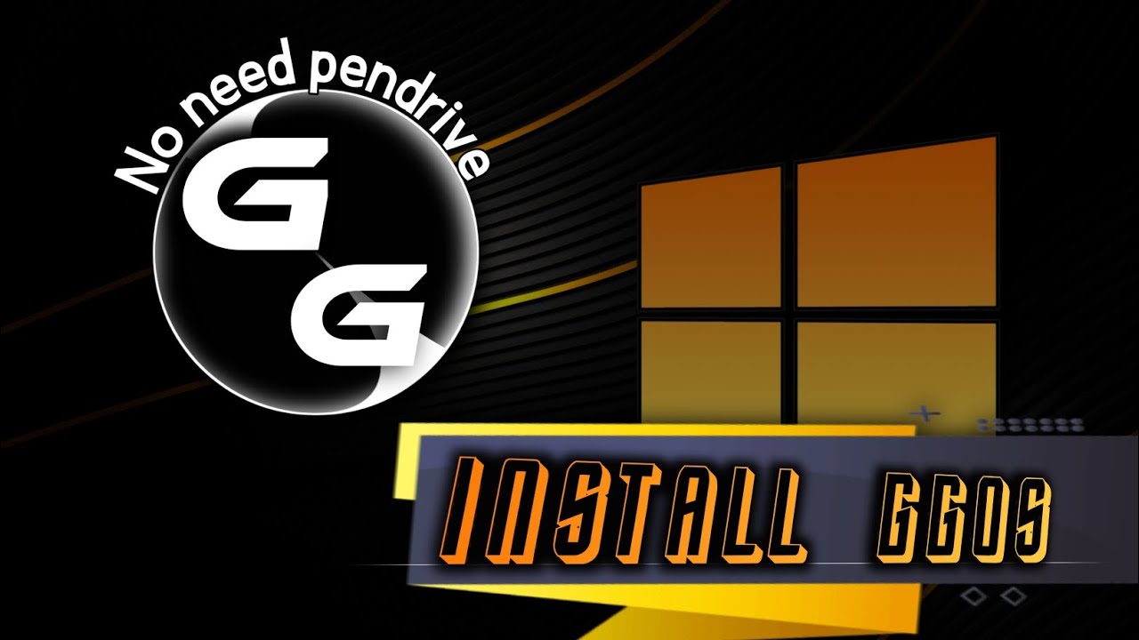 Install ggOS without usb (Windows 10 modified Gaming iso) Boost your FPS