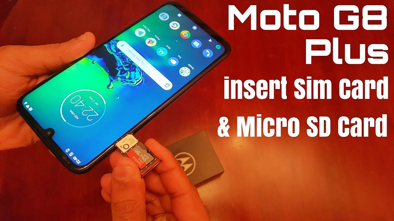 Moto G8 Plus Insert Sim Card & Micro SD Card