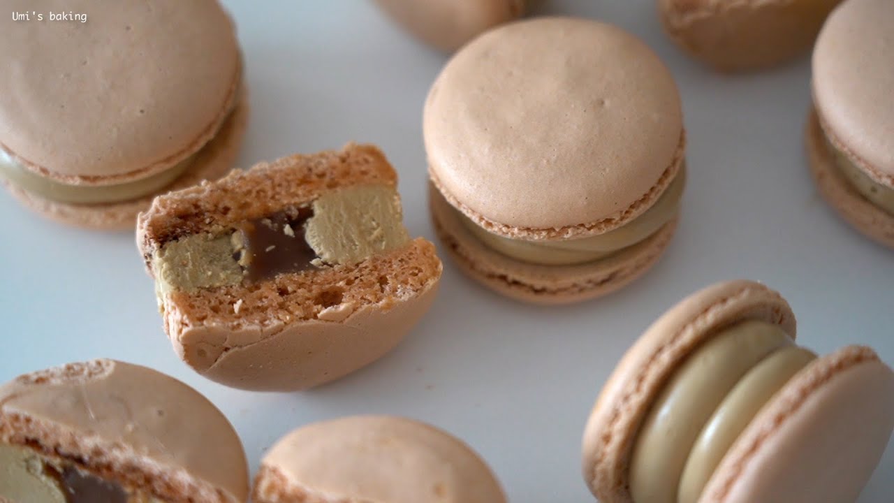 Caramel Macchiato Macaron ㅣ Идеальное сочетание карамель + кофе Macaron