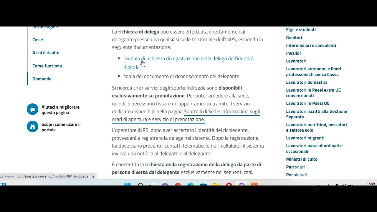 Come richiedere Delega Spid dal Sito Inps