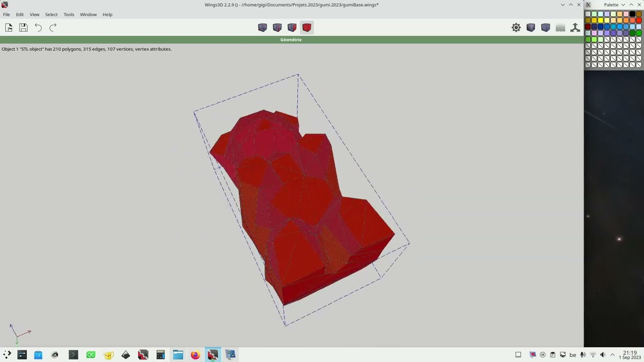 D&eacute;terminer les dimensions et redimensionner un volume avec Wings 3D