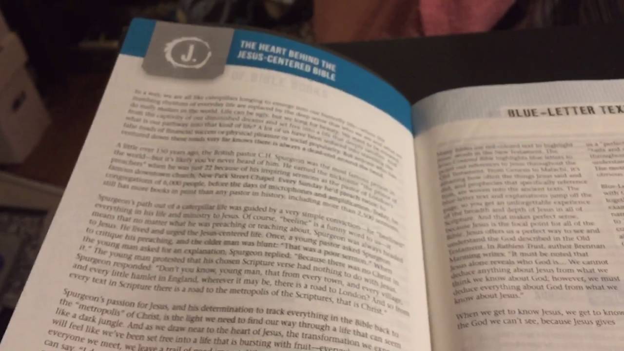 NLT Jesus Centered Bible in 9 Point Text