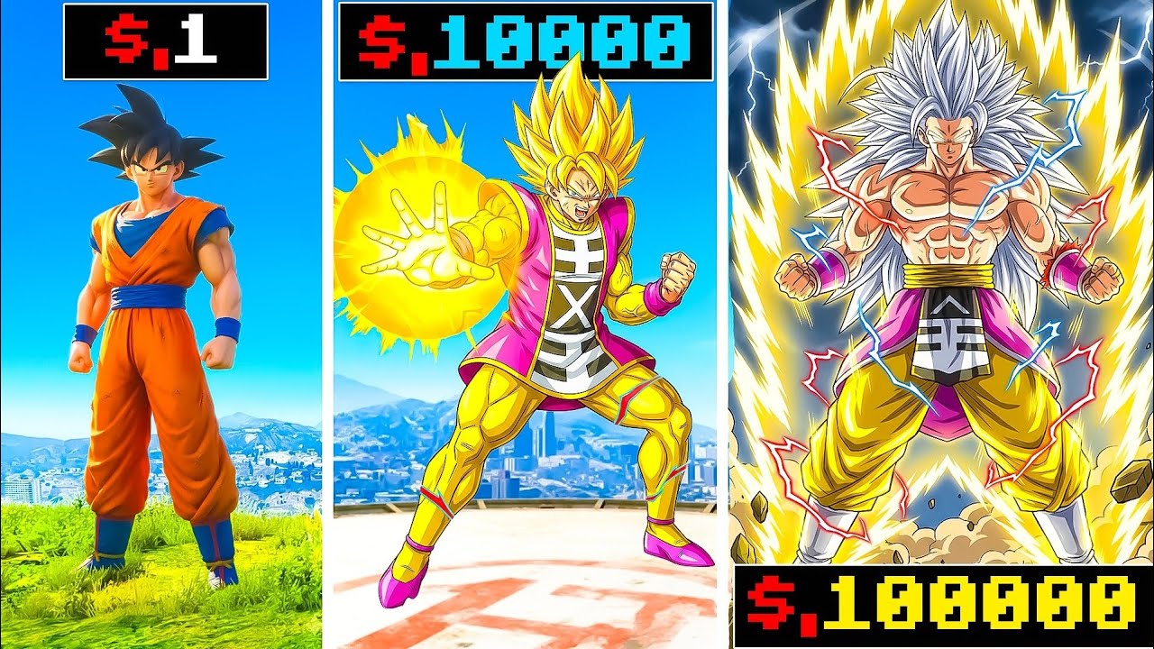 $1 Goku to $100,000,0000 OMNI KING GOKU in GTA 5 !