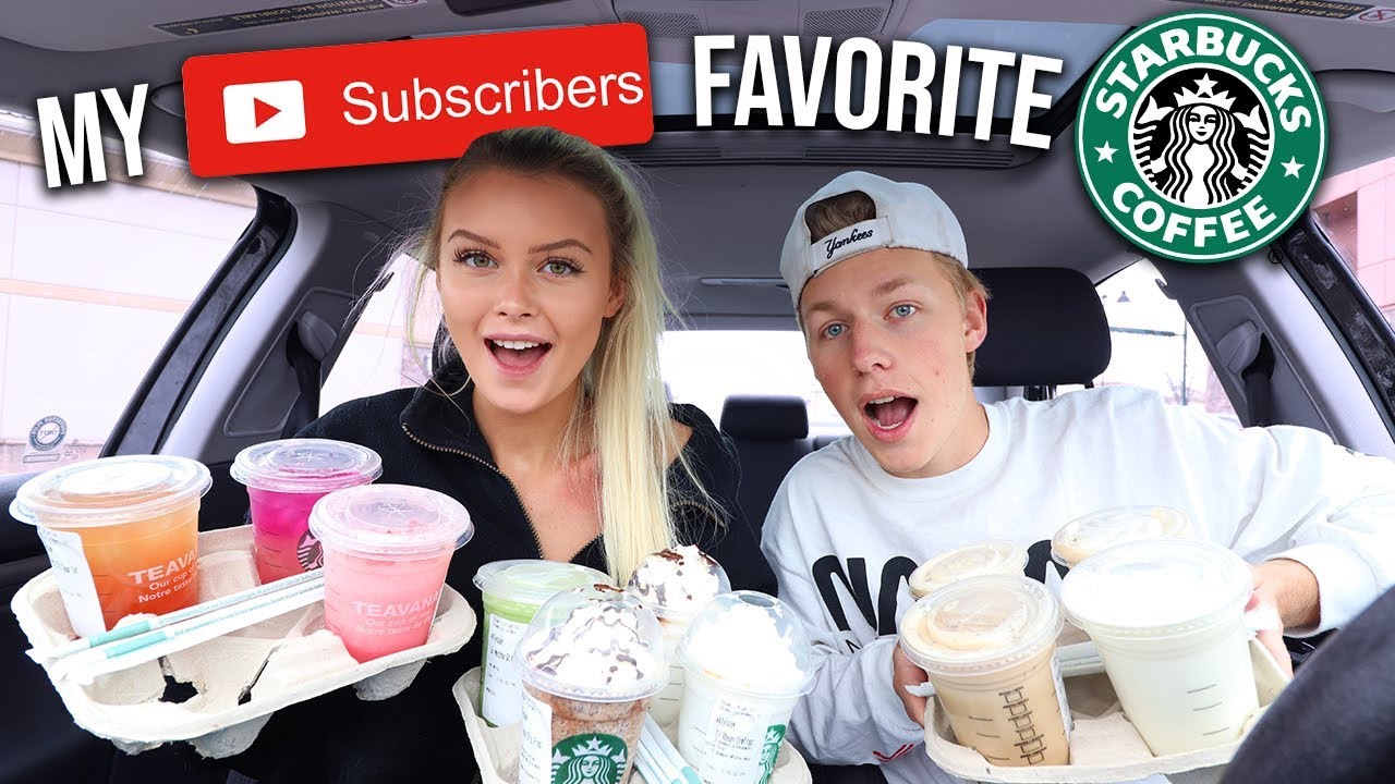 Trying MY Subscribers FAVORITE Starbucks Drinks..