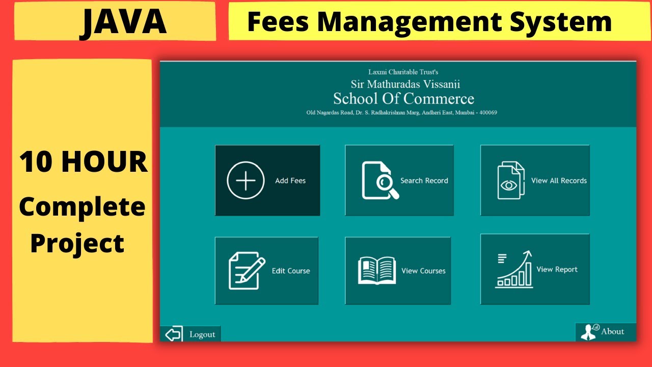 Fees Management System Full Project In java In HINDI || Unique Developer