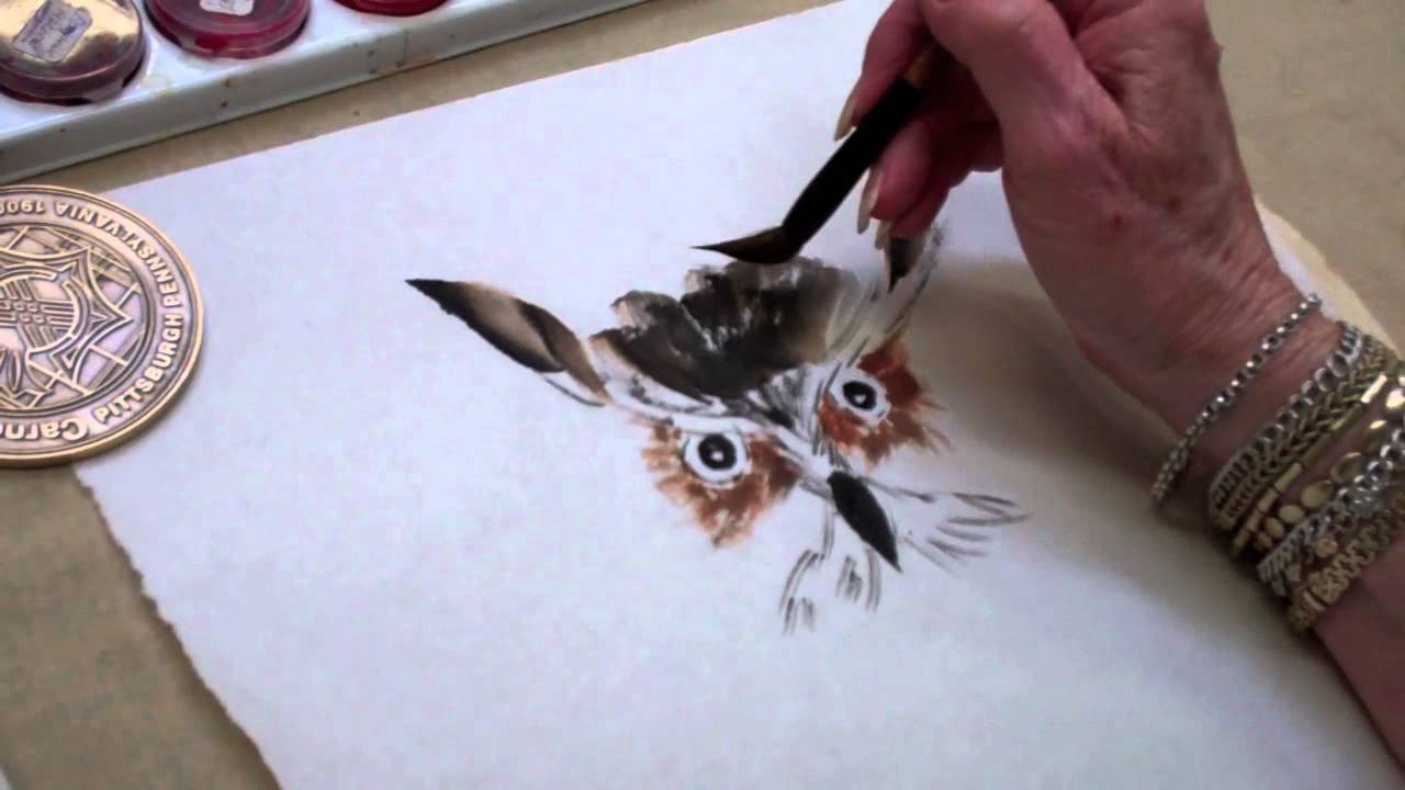 How to Paint a Sumi-é Owl — The Art League School