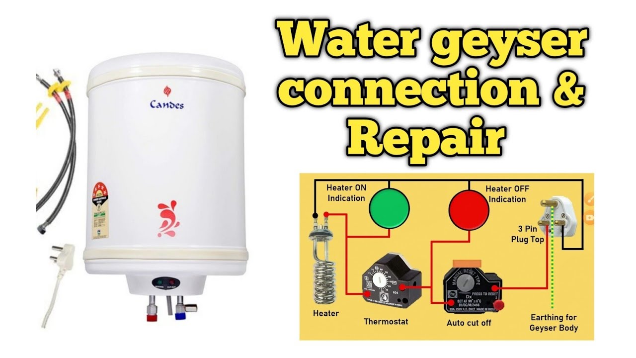 Water geyser connection and checking complete tutorial in malayalam