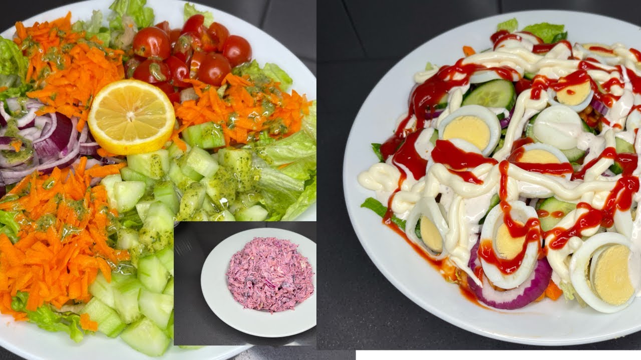 Delicious  3 Special Salad Recipes | Ghana Salad | Coleslaw | Garden Salad | Lovystouch |