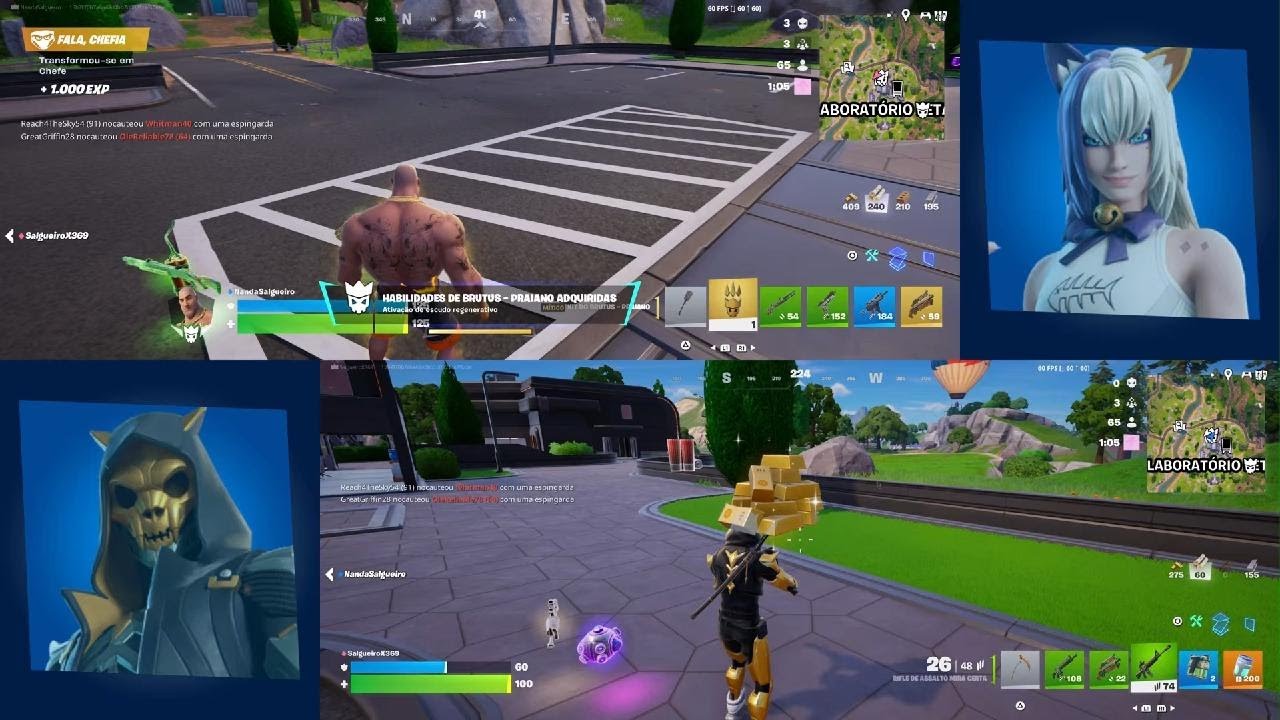 Fortnite Battle Royale boss VS boss!!!!✨👑👑✨