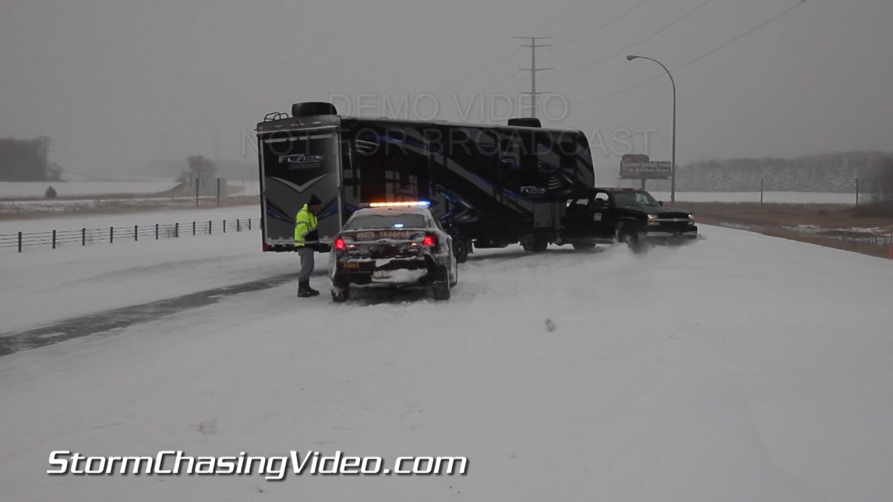 11/10/2014 Saint Cloud, MN Winter Storm Bad Roads B-Roll