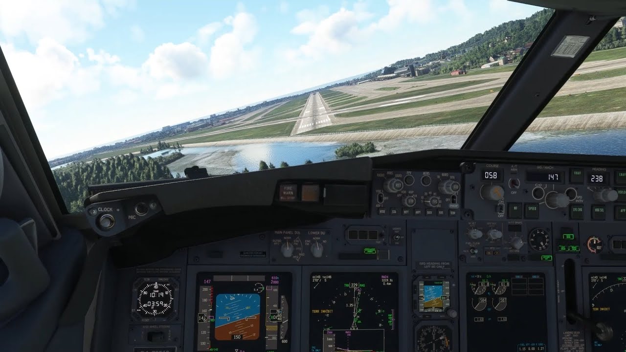 MSFS PMDG 737 Sochi RW24 visual approach, playback using Sky Dolly