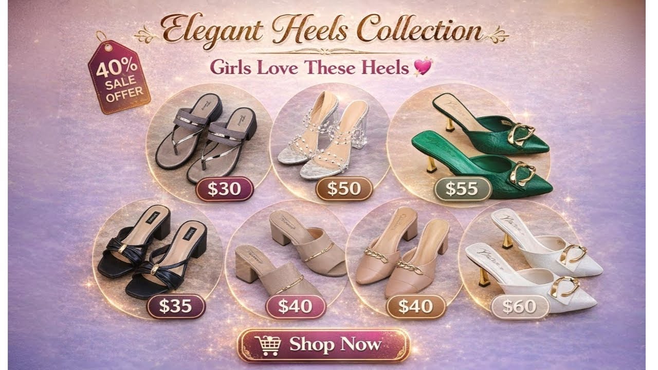 Latest Girls’ Stunning Heel Pumps 2025 💖  Elegant & Trendy Pleated High Heel Styles 👠✨