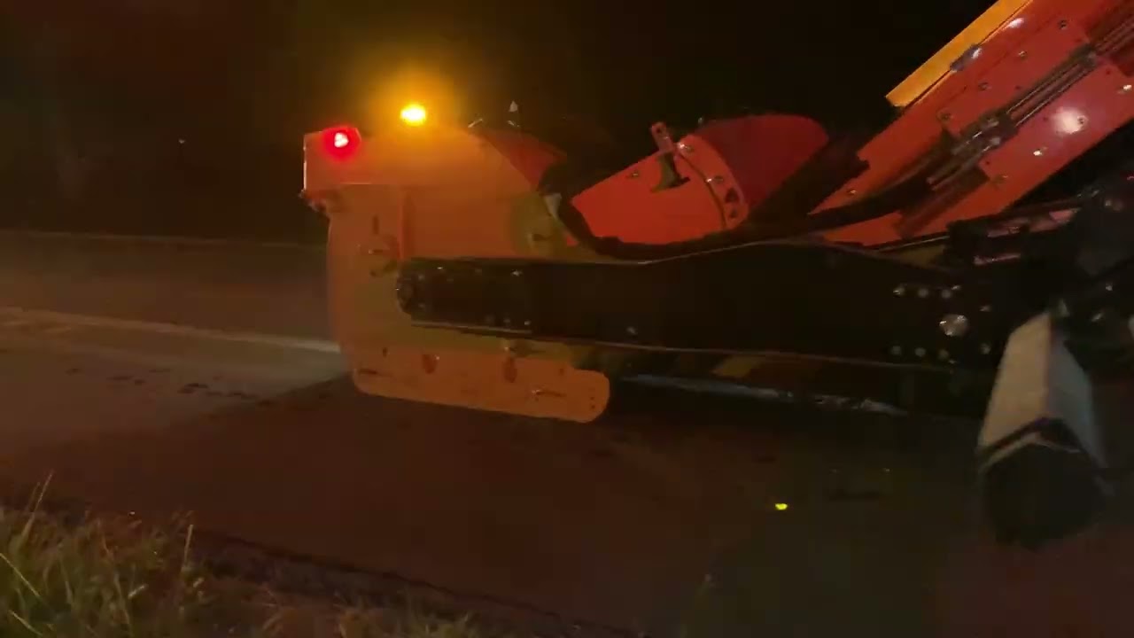 Broom Hog following Sinusoidal rumble strips