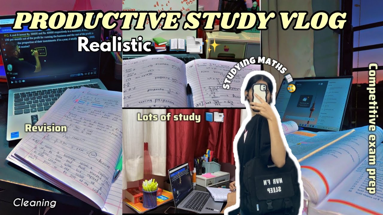 Indian 12th Grader Study vlog 📘📑📖 | Realistic productive study day in my life | lots of studying |