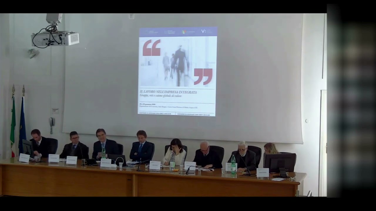 Il lavoro nell'Impresa integrata -  Intervento del Prof. Alberto Pizzoferrato