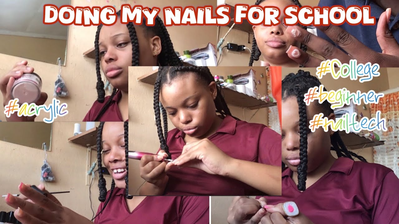 Acrylic nails for school
