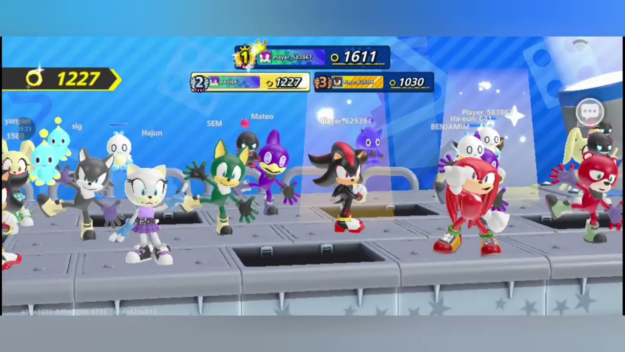 Jogando sonic Rumble