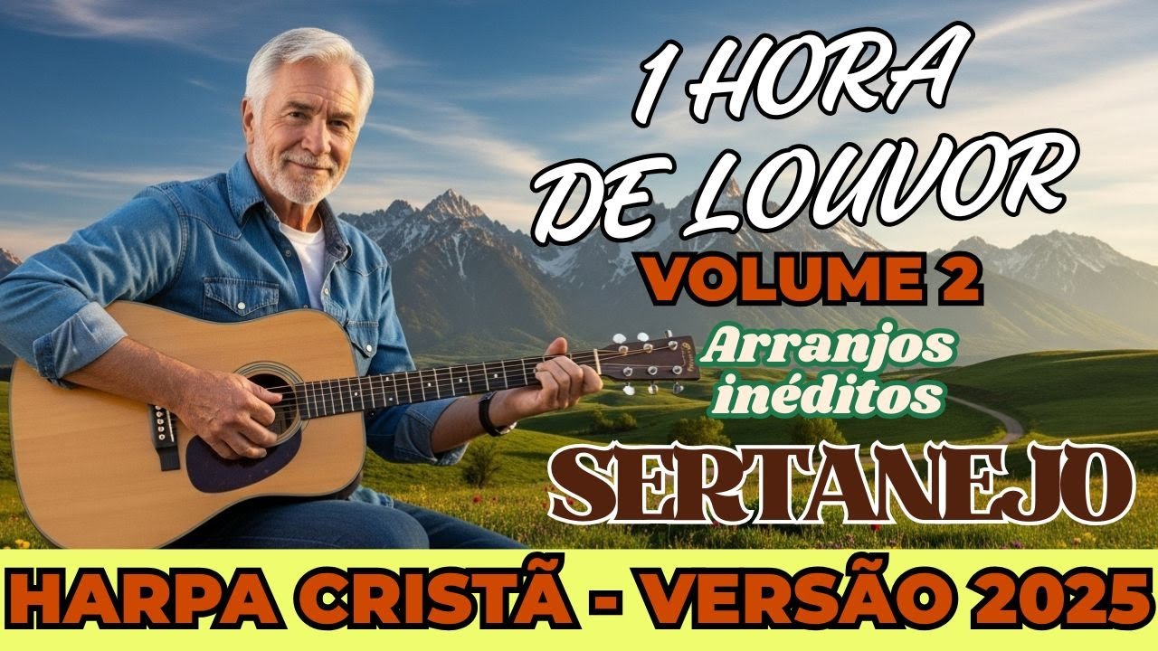 1 Hora de Harpa Cristã Sertaneja 🎵 | Vol. 2 – Louvor Para Orar, Meditar e Renovar a Fé