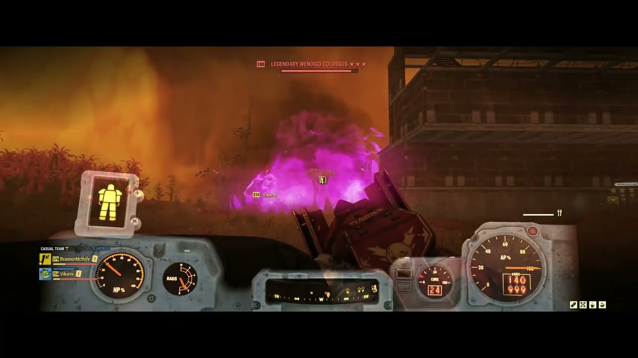 Fallout 76 Wendigo Colossus vs Enclave Heavy Laser Turrets - Take 2