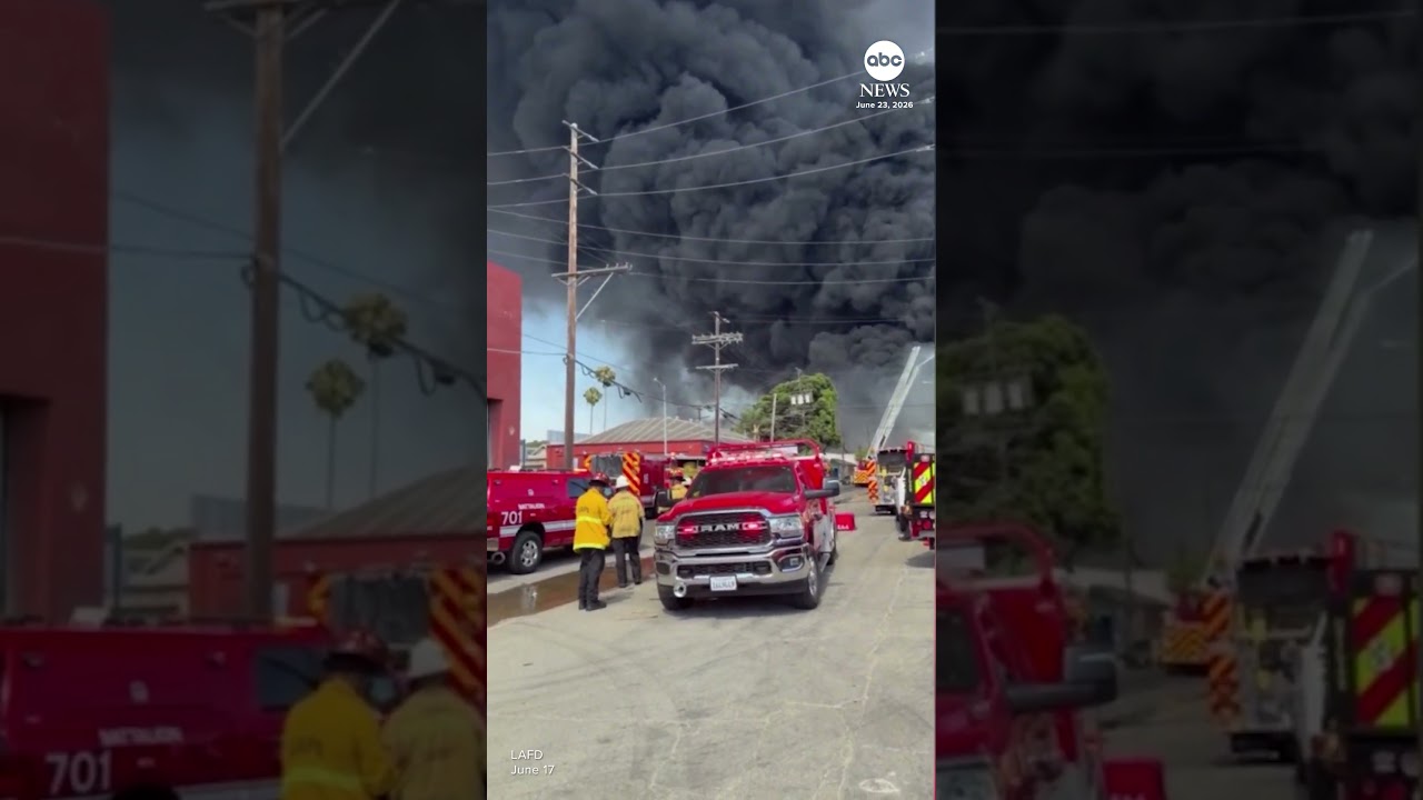 Firefighters continuing to battle weeklong warehouse fire in Los Angeles