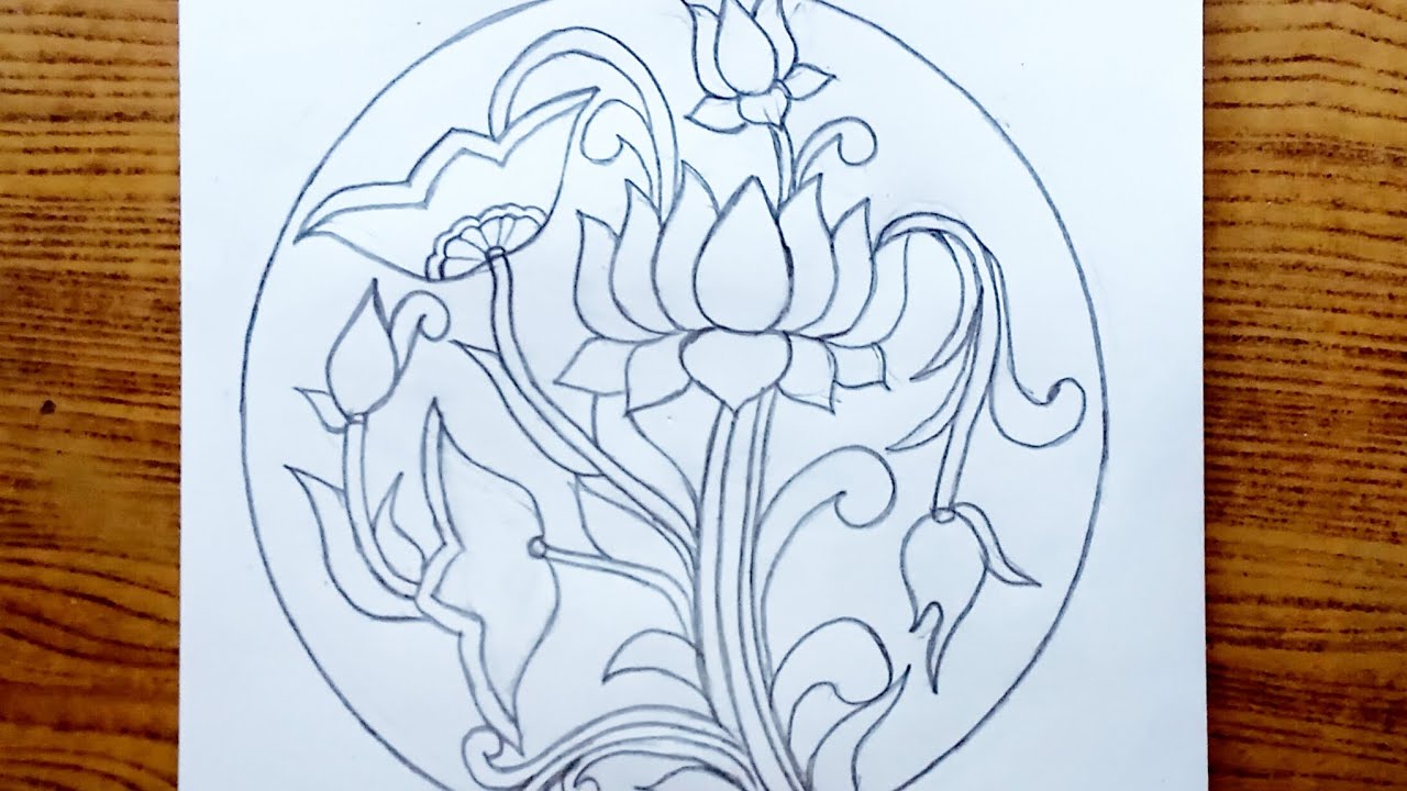 How to draw easy alekhan in a circle | step by step drawing tutorial of alekhan | easy drawing 