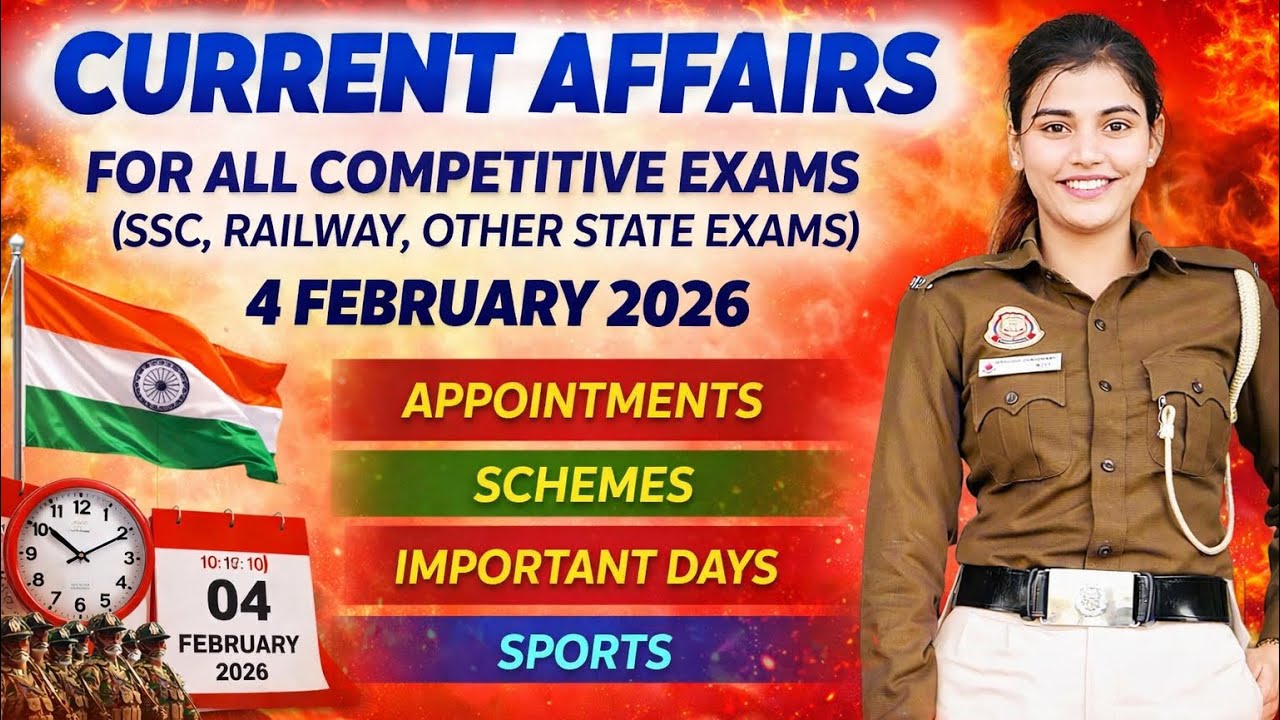 4 February Current Affairs in Hindi || Today Current Affairs || Daily Current Affairs for UP Police