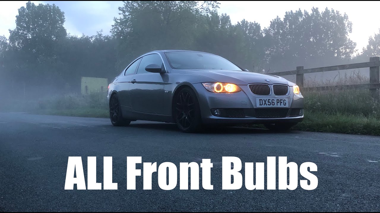 E92 BMW 3 Series ALL Front Bulbs Headlight Sidelight Angel Eye Indicator Fog Bulb Change High/Low