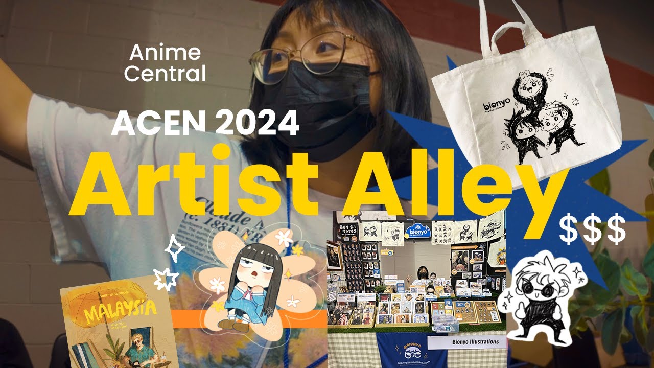 35k+ attendees @ Anime Central (ACEN) | 1st out of state anime convention ✈️ artist alley vlog