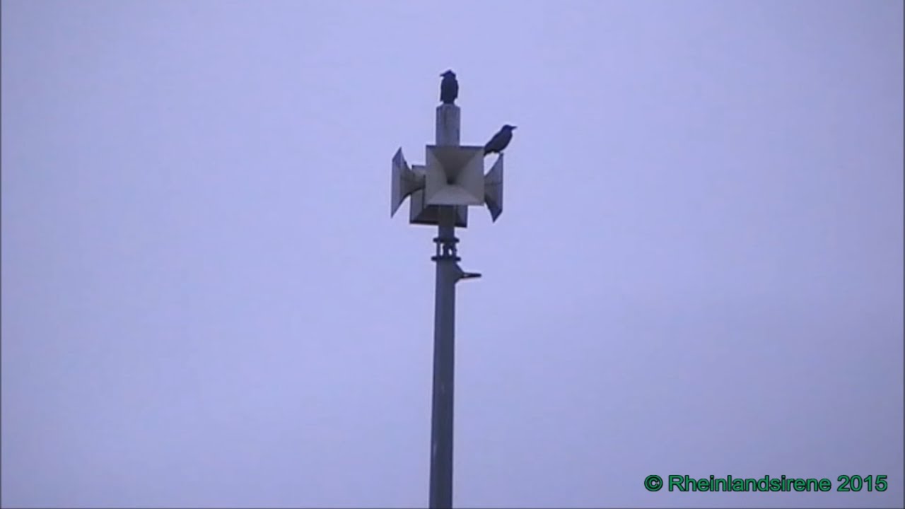 Große Sirenenprobe HLS 273 Köln-Rondorf - Pressluftsirene aus 500&100 m