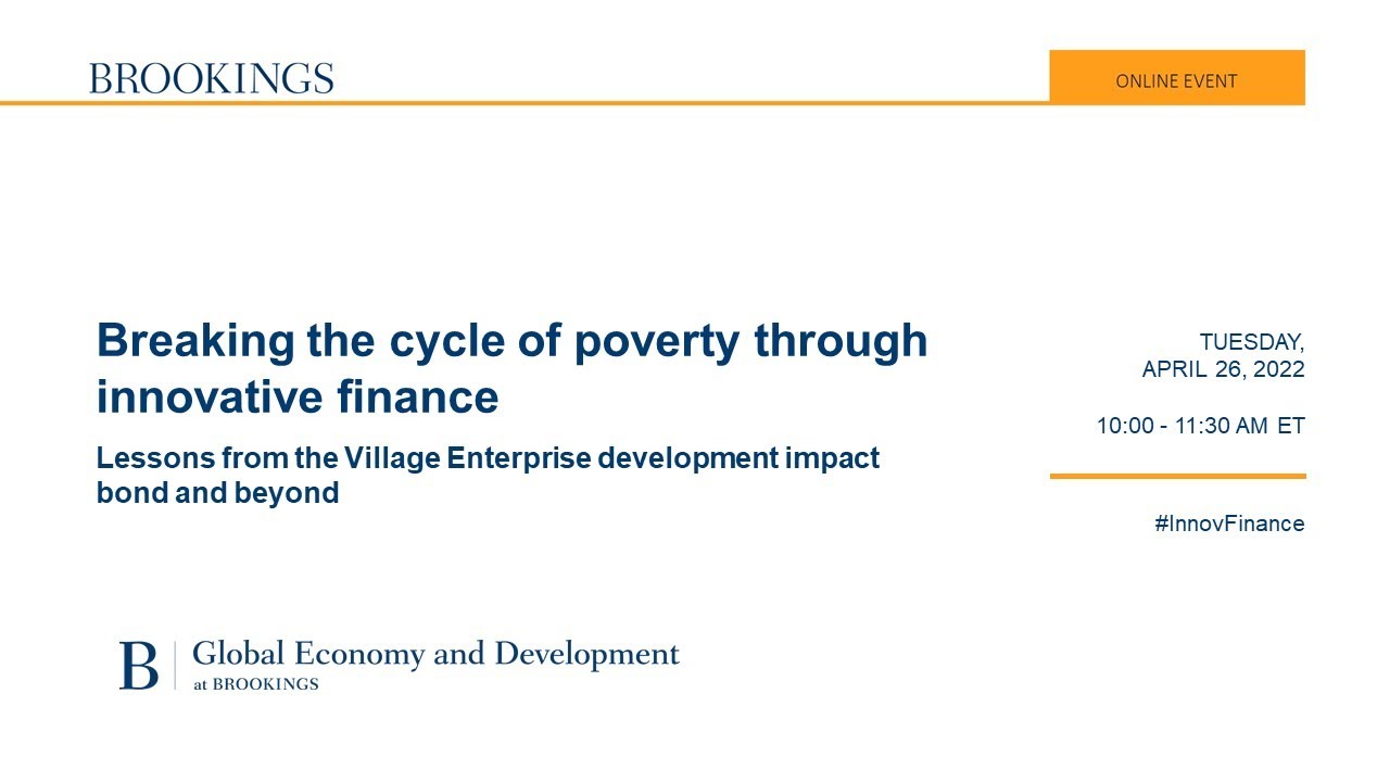 Breaking the cycle of poverty through innovative finance