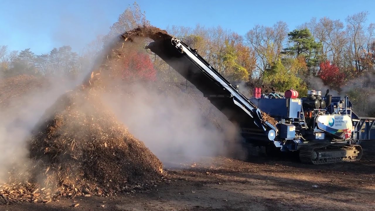 Tub Grinder Turns Yard Waste Into Mulch at Northway Fields
