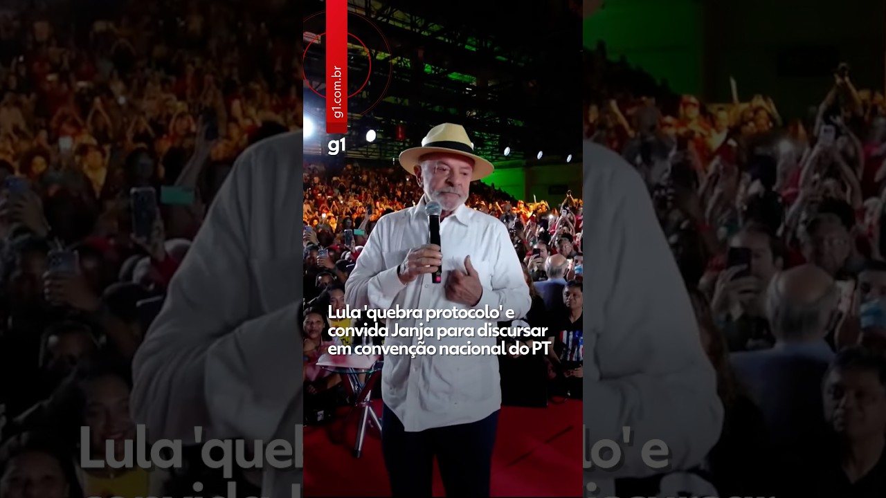 Lula 'breaks protocol' and invites Janja to speak at the PT national convention #2026election #g1