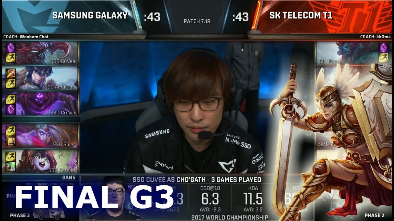 SSG vs SKT | Game 3 Grand Finals S7 LoL Worlds 2017 | Samsung Galaxy vs SK Telecom T1 G3