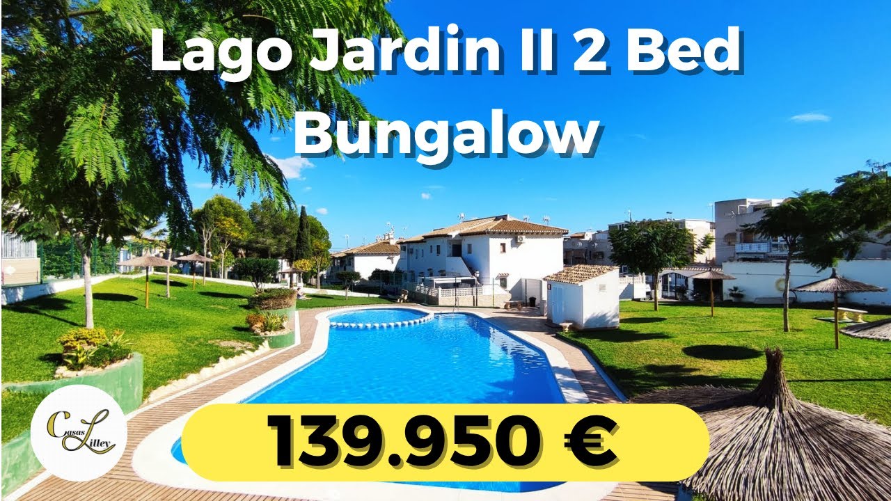  €139,950 Lago Jardín II Bungalow Tour | Reformed 2 Bed South-Facing Home with  Pool