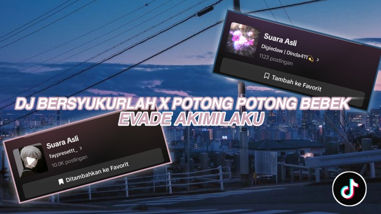 DJ BERSYUKURLAH X POTONG BEBEK X AKU JANDA - EVADE AKIMILAKU - IMBRAN PRATAMA VIRAL TIKTOK