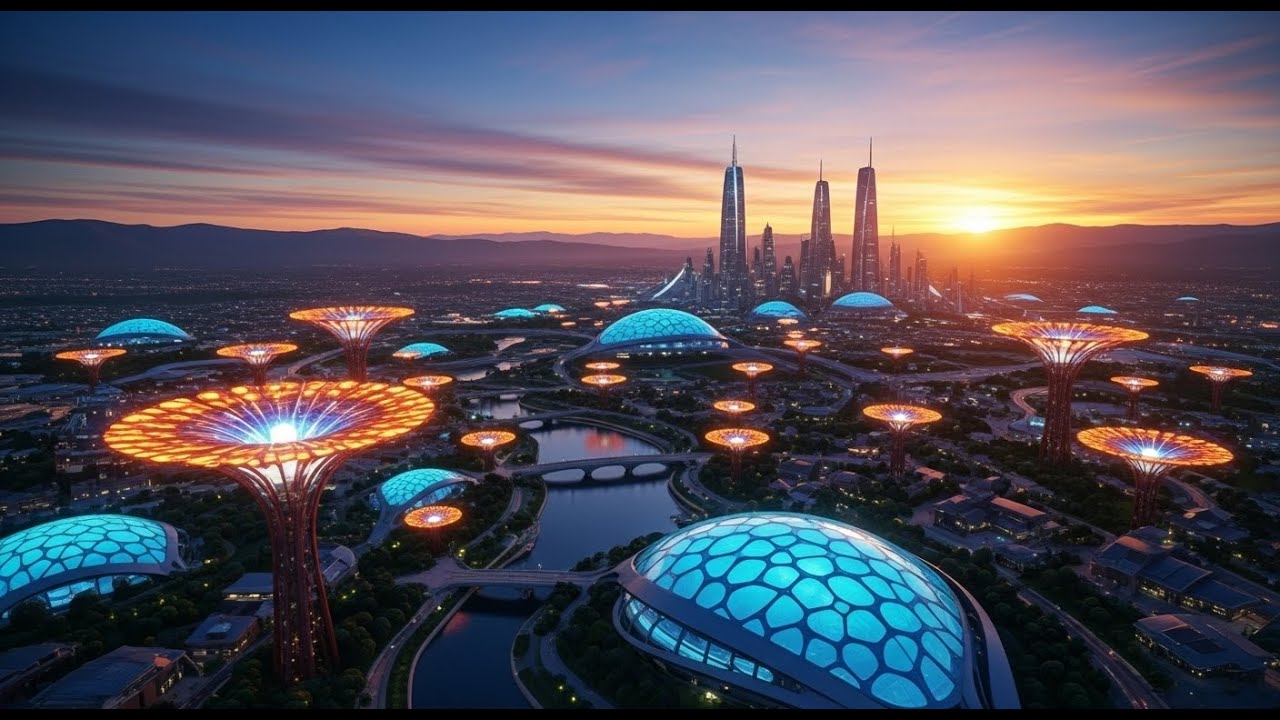 Solarpunk Dreams: A Relaxing AI Journey Through a Utopian Future | Sci-Fi Ambience