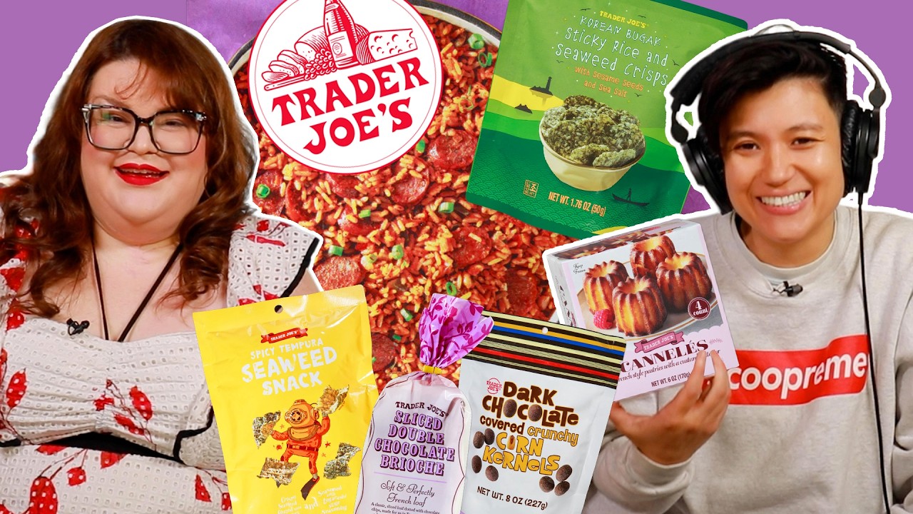 Кристин и Джен пробуют ВСЕ НОВЫЕ БЛЮДА ИЗ TRADER JOE'S за март. Часть 2 | Kitchen & Jorn