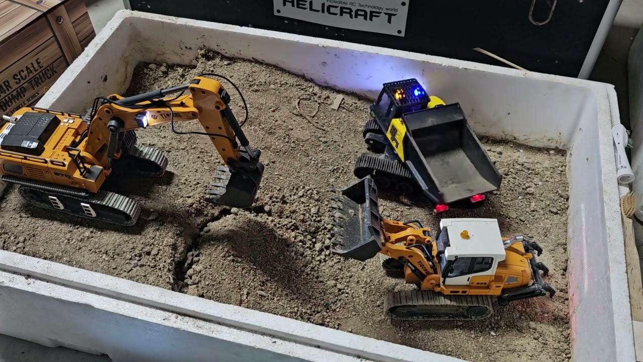RC중장비놀이#Excavator#Crawler Loader#Tracked Dump Truck