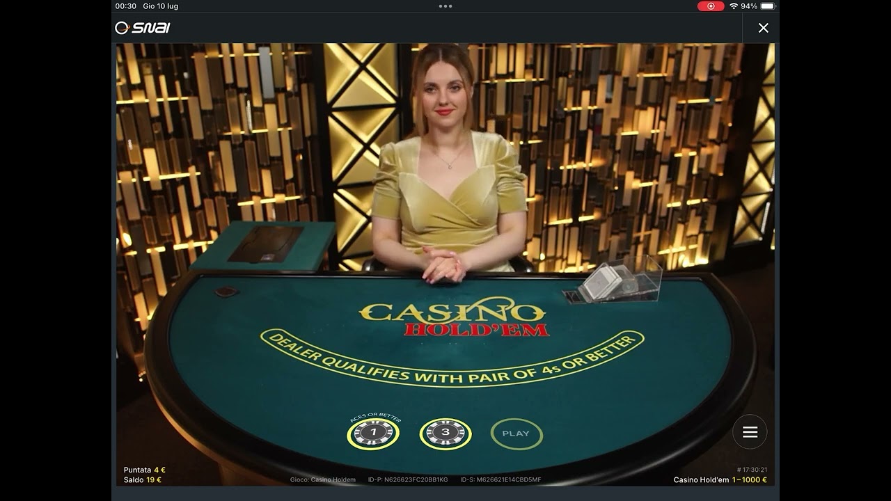 Parto con 5 euro a Casino Hold'em