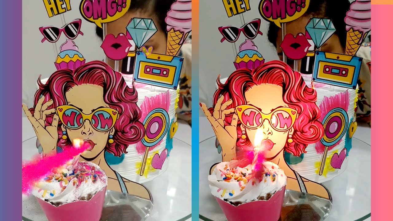 BOLO QUE APAGA A VELA ( BOLO BLOW CAKE) TENDÊNCIA 2024 /GLITTER TOPPER GRÁTIS @confeitariaemacao