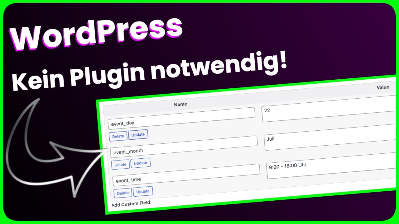 WordPress &ndash; Custom Post Types + Custom Fields without plugin!