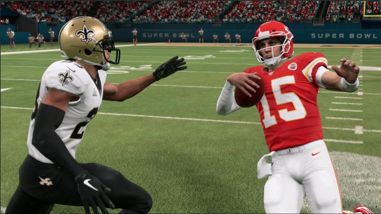 Игровой процесс Madden 20 — «Канзас-Сити Чифс» против «Нью-Орлеан Сэйнтс» (Madden NFL 20 Super Bo...