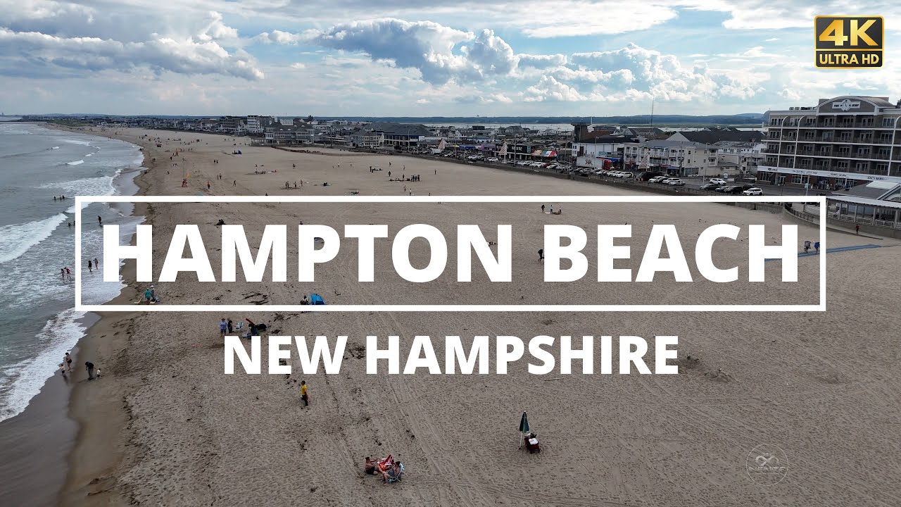 Hampton Beach, New Hampshire - [4K] Drone Tour