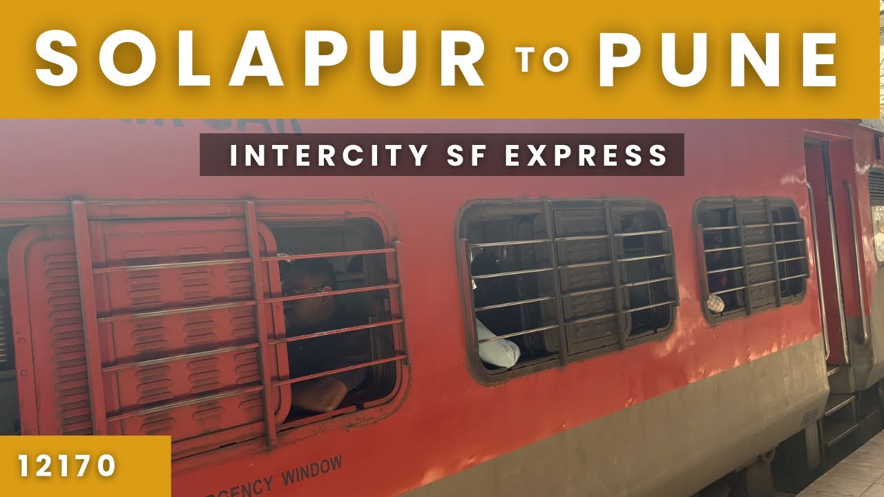 12170 Solapur Pune  intercity Indrayani SF express train journey | travelling in general Class