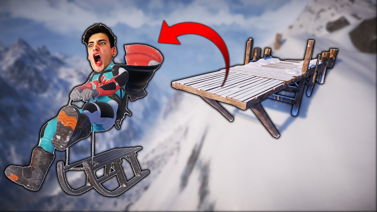 SLEDDING OFF A GIANT CLIFF?! (Steep)